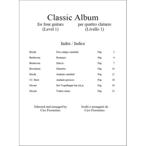 Fiorentino, Ciro - Classic Album for 4 Guitars