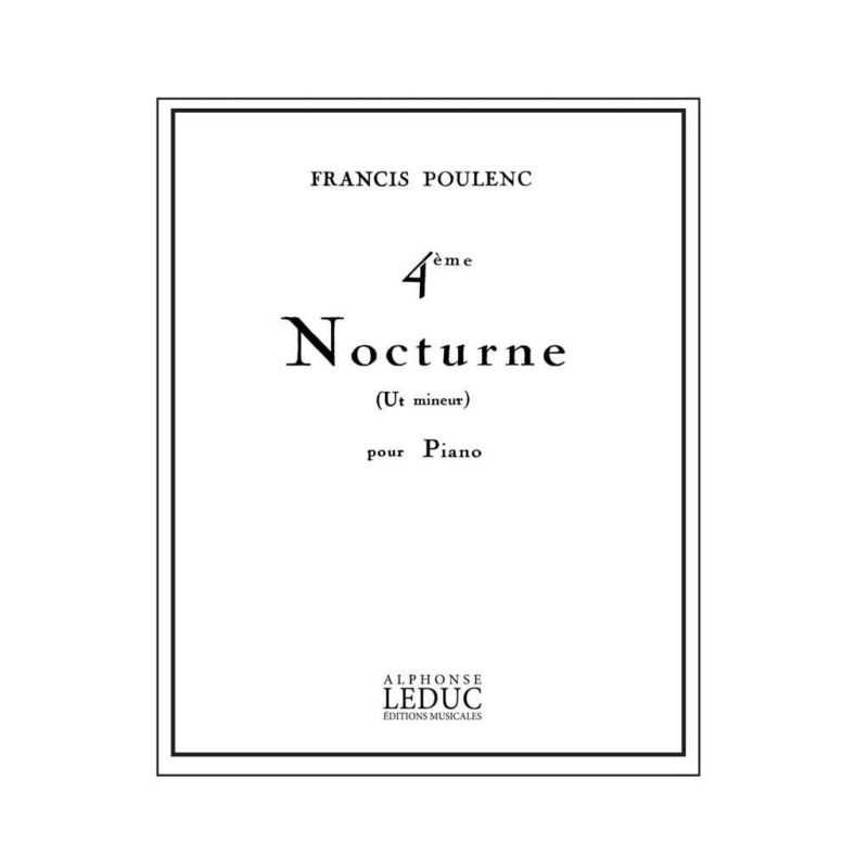 Poulenc, Francis - Nocturne No.4 In C minor 'Bal fantôme'