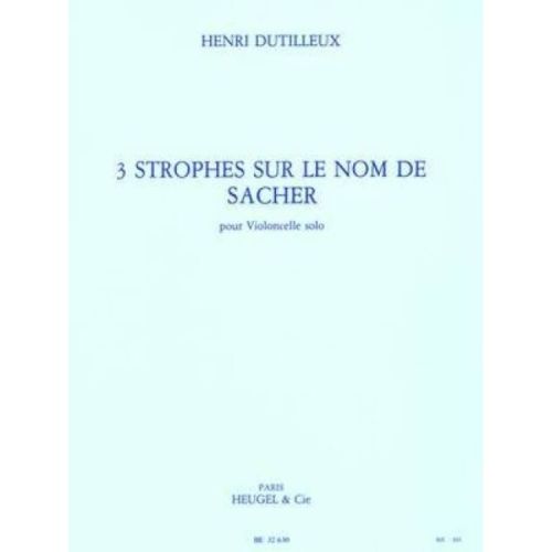 Dutilleux, Henri - Trois Strophes Sur Le Nom De Sacher