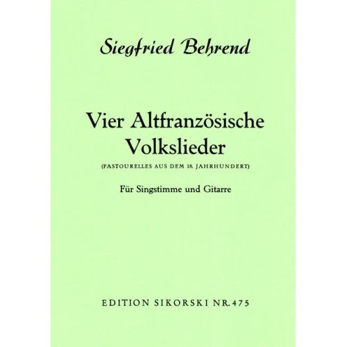 4 altfranzösische Volkslieder