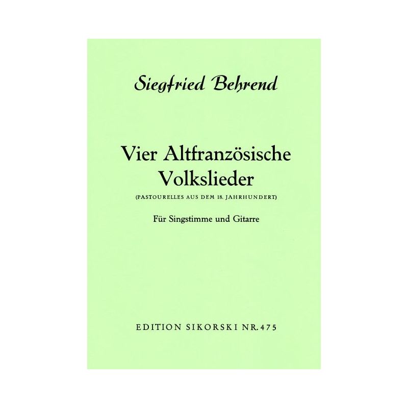 4 altfranzösische Volkslieder