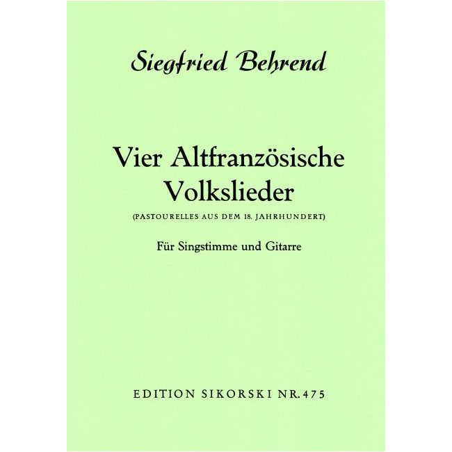 4 altfranzösische Volkslieder