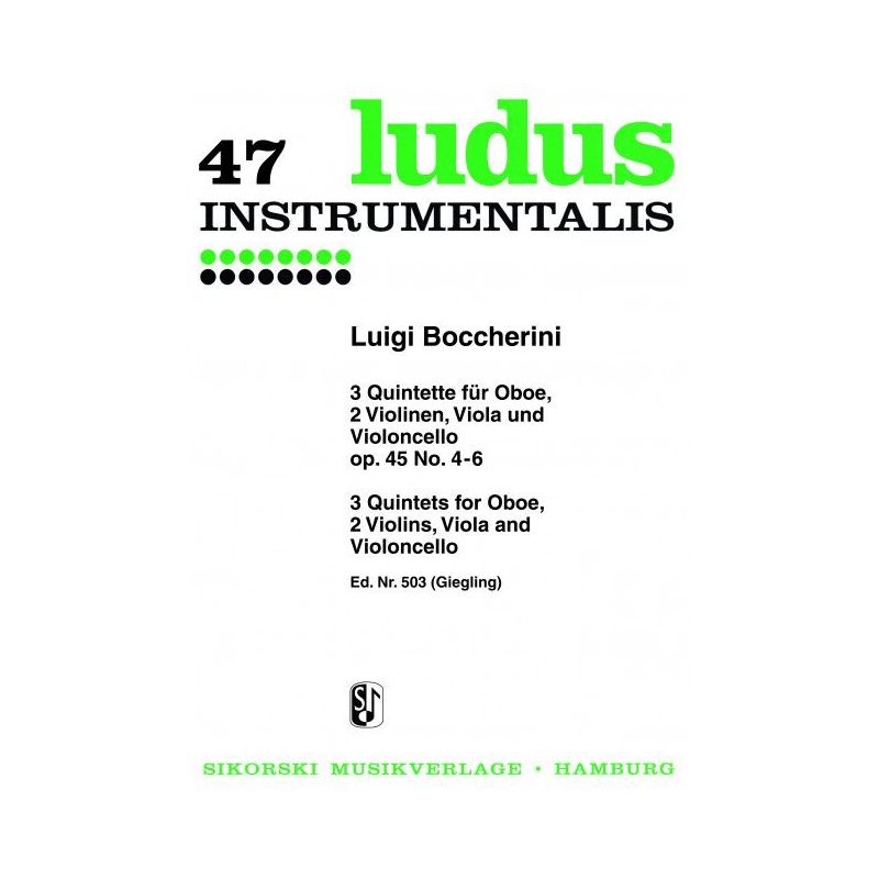 Boccherini, Luigi - 3 Quintette op. 45/4-6