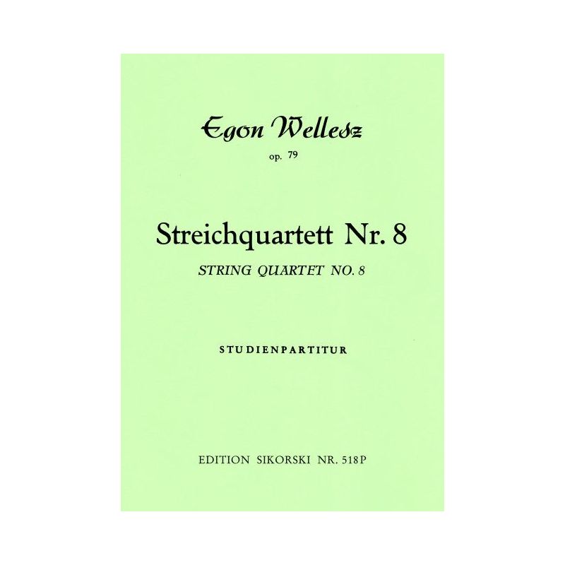 Wellesz, Egon - Streichquartett Nr. 8 op. 79