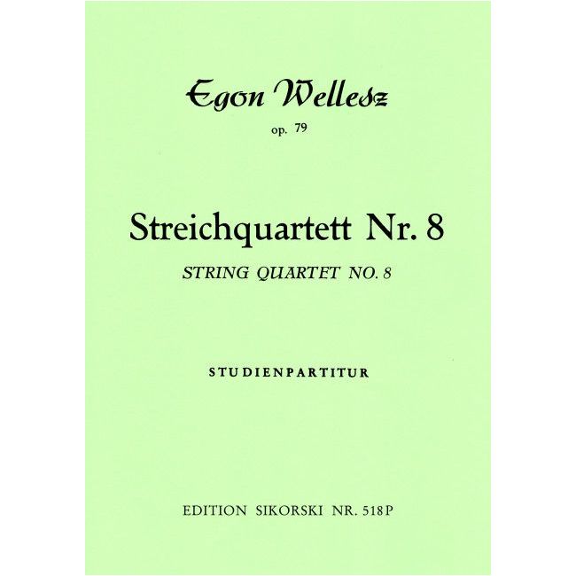 Wellesz, Egon - Streichquartett Nr. 8 op. 79