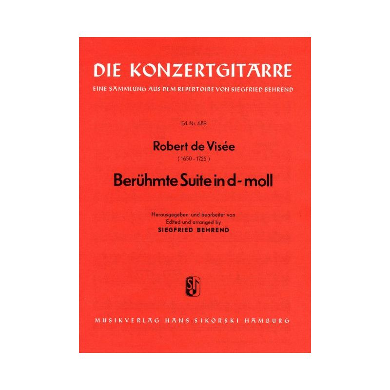 Visée, Robert de - Berühmte Suite