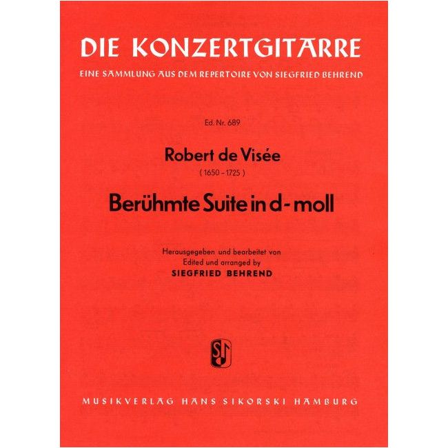 Visée, Robert de - Berühmte Suite