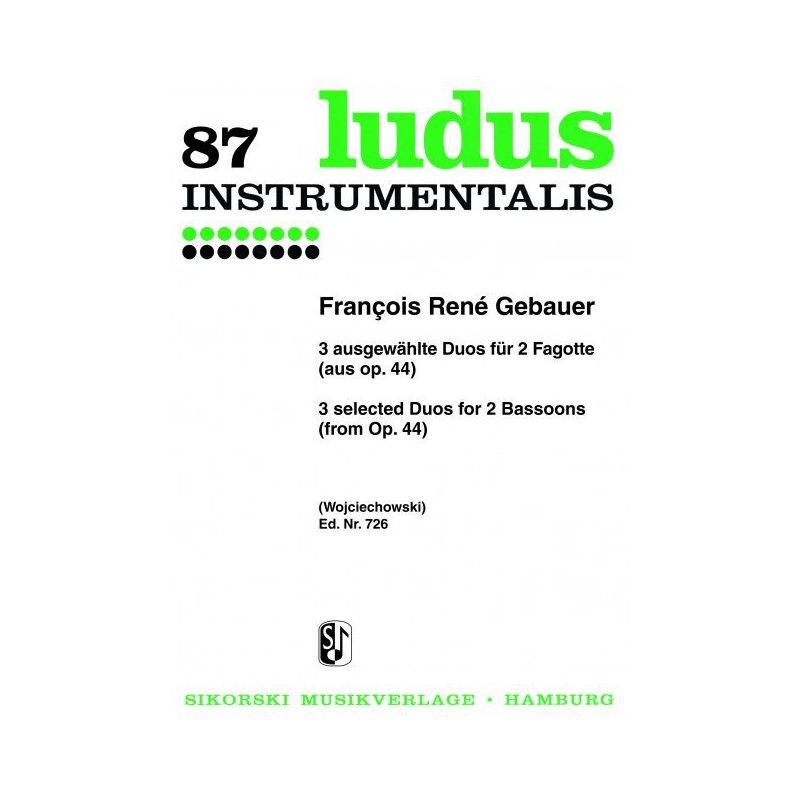 Gebauer, Francois René - 3 ausgewählte Duos op. 44
