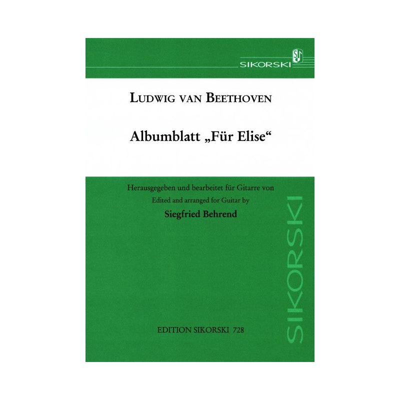 Beethoven, Ludwig van - Albumblatt "Für Elise"