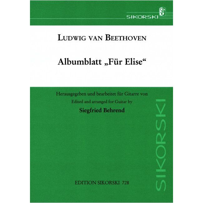 Beethoven, Ludwig van - Albumblatt "Für Elise"