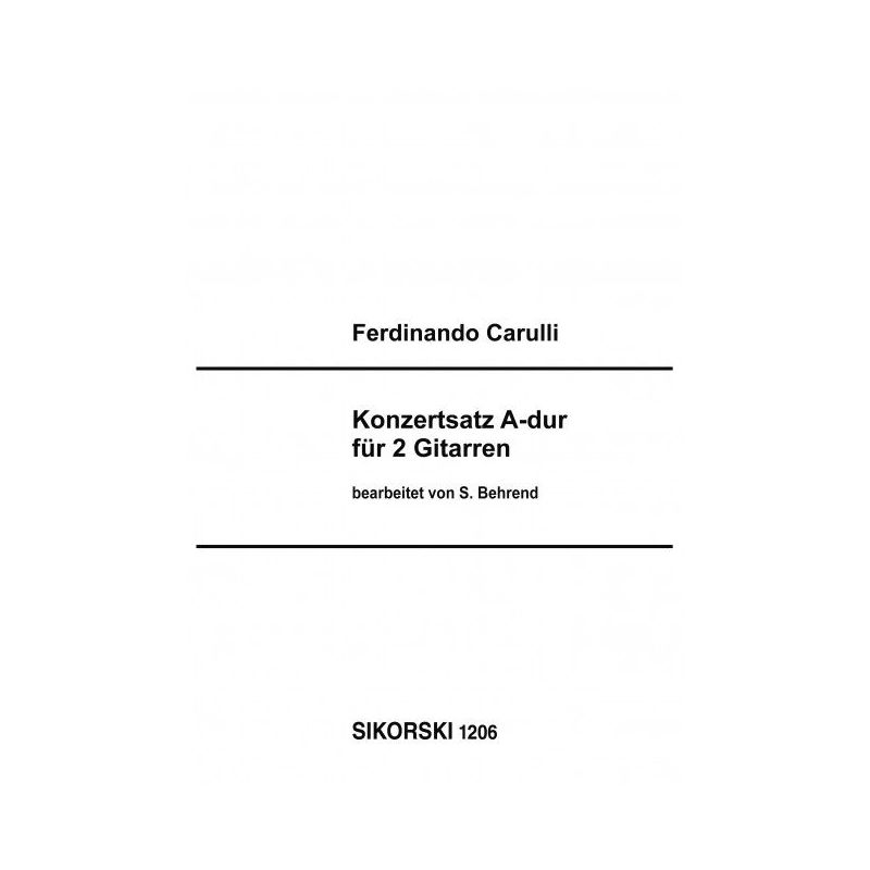 Carulli, Ferdinando - Konzertsatz