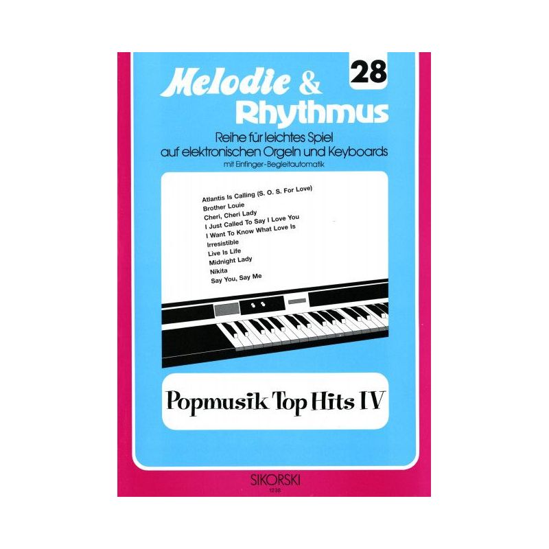 Melodie & Rhythmus, Heft 28: Popmusik Top Hits 4