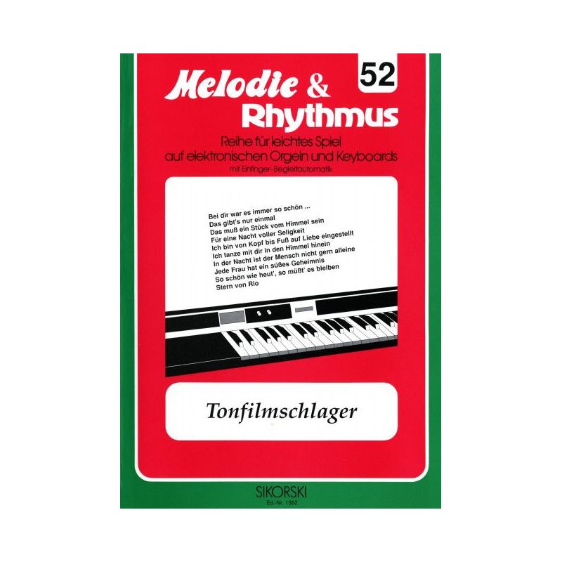 Melodie & Rhythmus, Heft 52: Tonfilmschlager 1