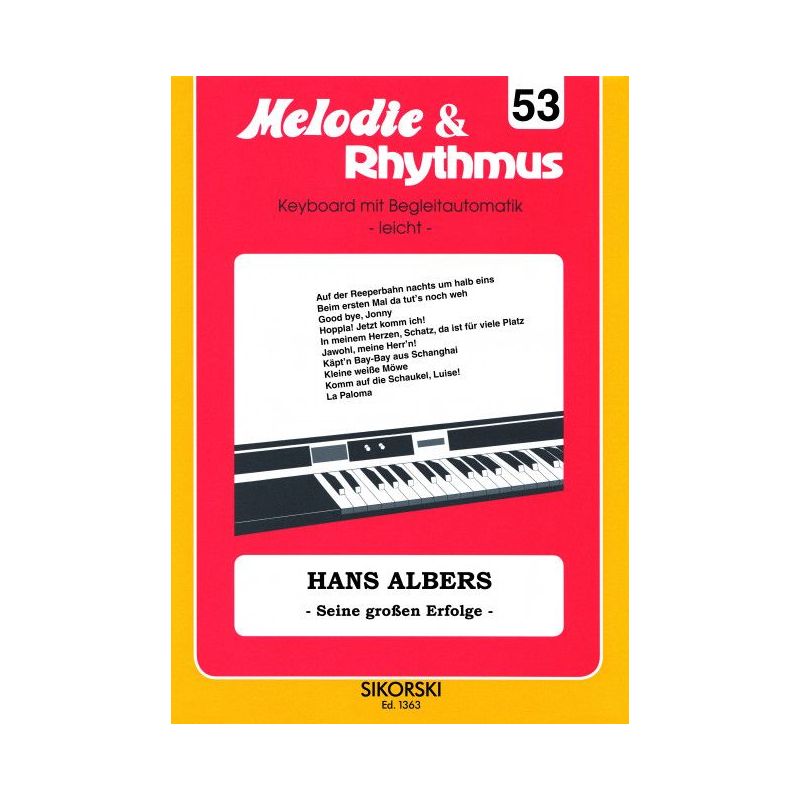 Melodie & Rhythmus, Heft 53: Hans Albers - Seine großen Erfolge