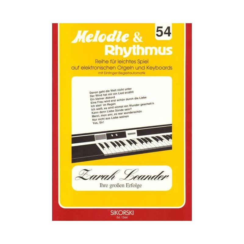 Melodie & Rhythmus, Heft 54: Zarah Leander - Ihre großen Erfolge