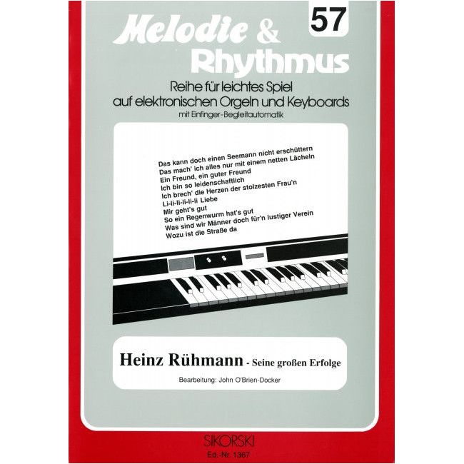 Melodie & Rhythmus, Heft 57: Heinz Rühmann - Seine großen Erfolge