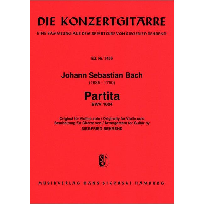 Bach, Johann Sebastian - Partita BWV 1004