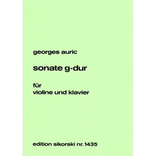 Auric, Georges - Sonate