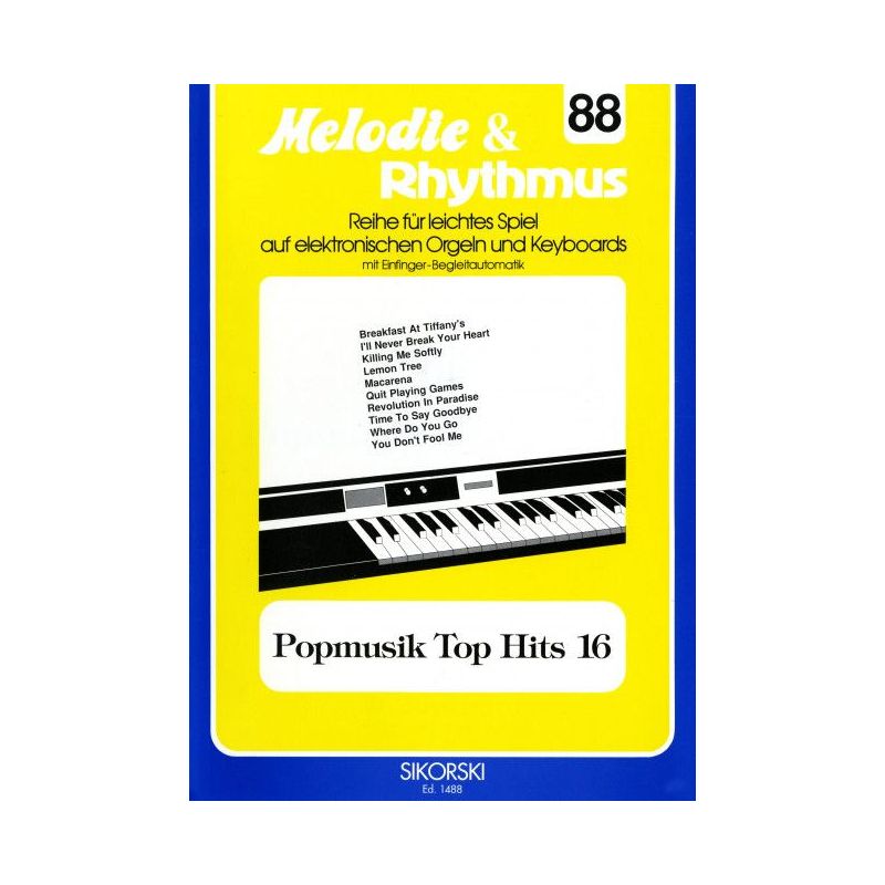 Melodie & Rhythmus, Heft 88: Popmusik Top Hits 16