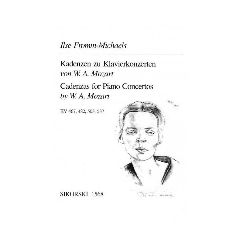 Cadenzas for Piano Concertos by W.A Mozart (KV 467/KV 482/KV 503/KV 537)