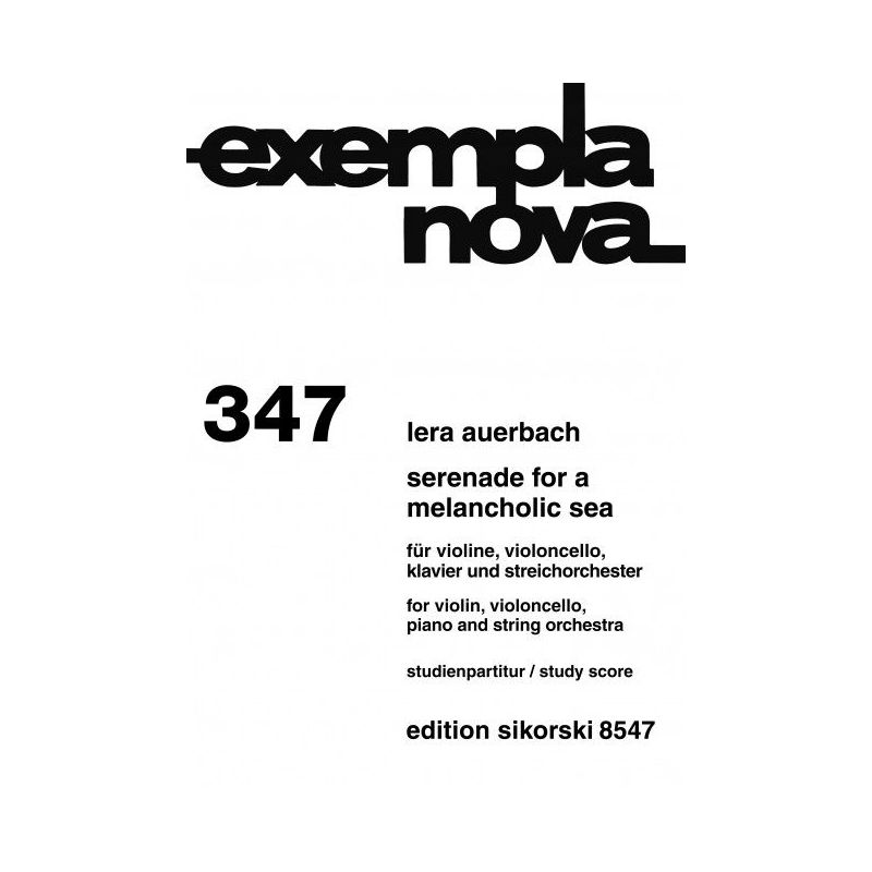 Auerbach, Lera - Serenade For A Melancholic Sea op. 68 347