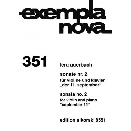 Auerbach, Lera - Sonate Nr....