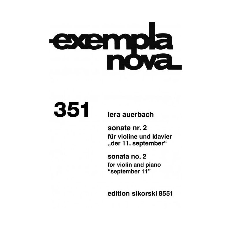 Auerbach, Lera - Sonate Nr. 2 op. 63 351