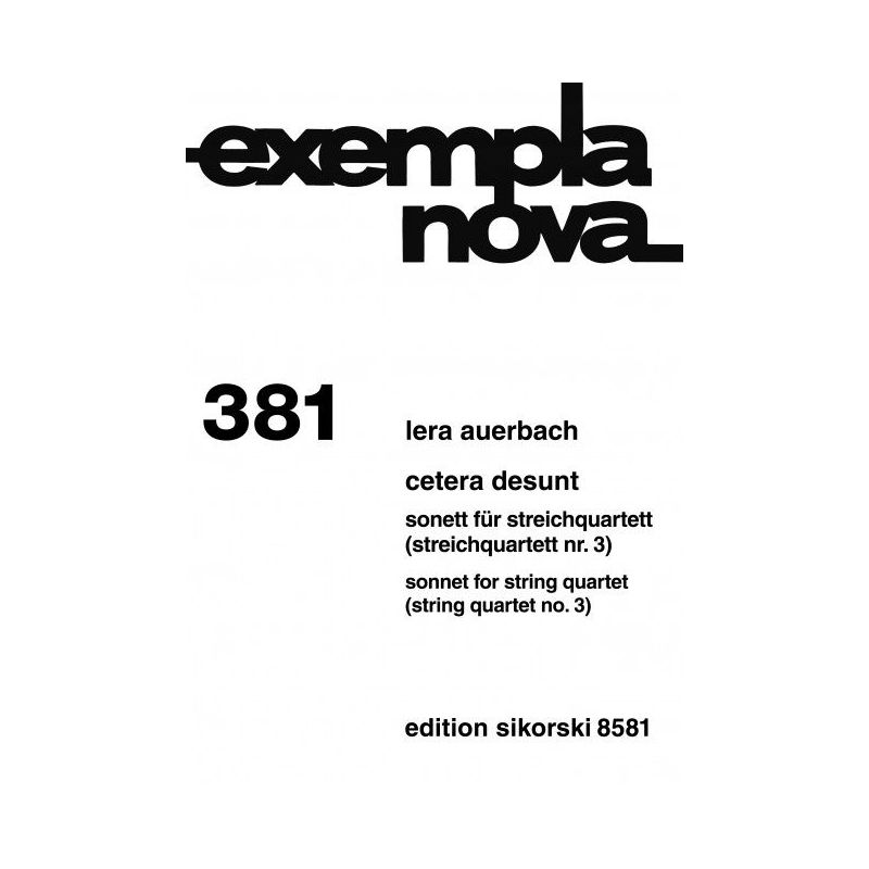 Auerbach, Lera - Cetera desunt 381