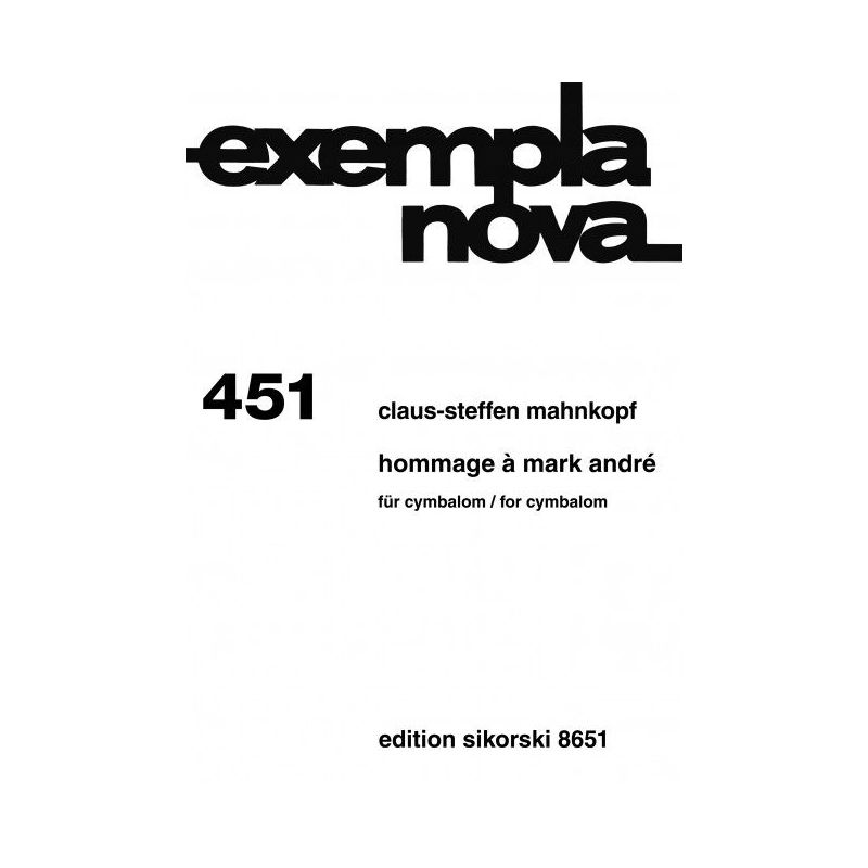 Mahnkopf, Claus-Steffen - Hommage à Mark André 451