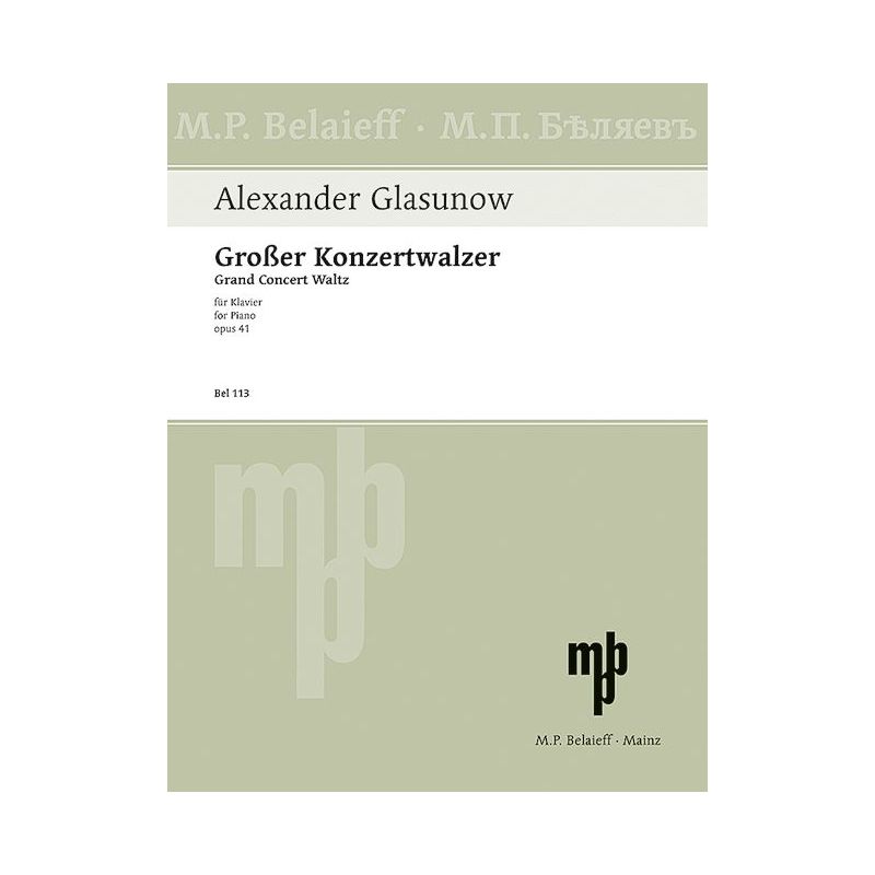 Glazunov, Alexander - Grand Concert Waltz Eb major op. 41