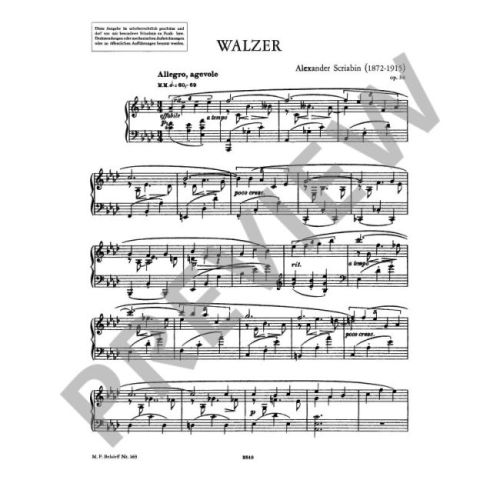 Scriabin, Alexander Nikolayevich - Waltz Ab major op. 38