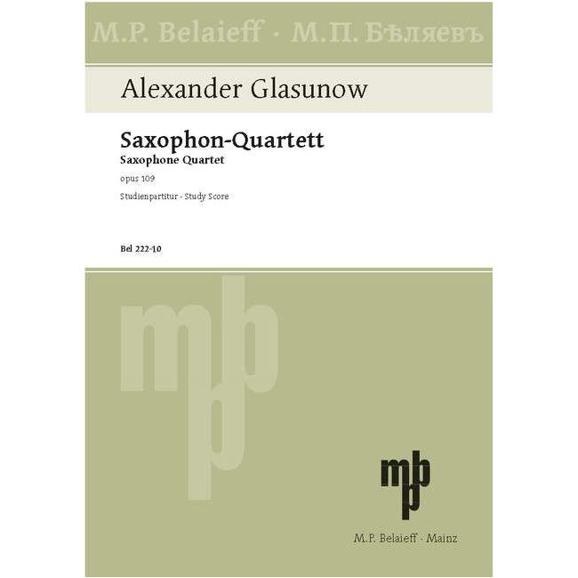 Glazunov, Alexander - Saxophone Quartet Bb Major op. 109