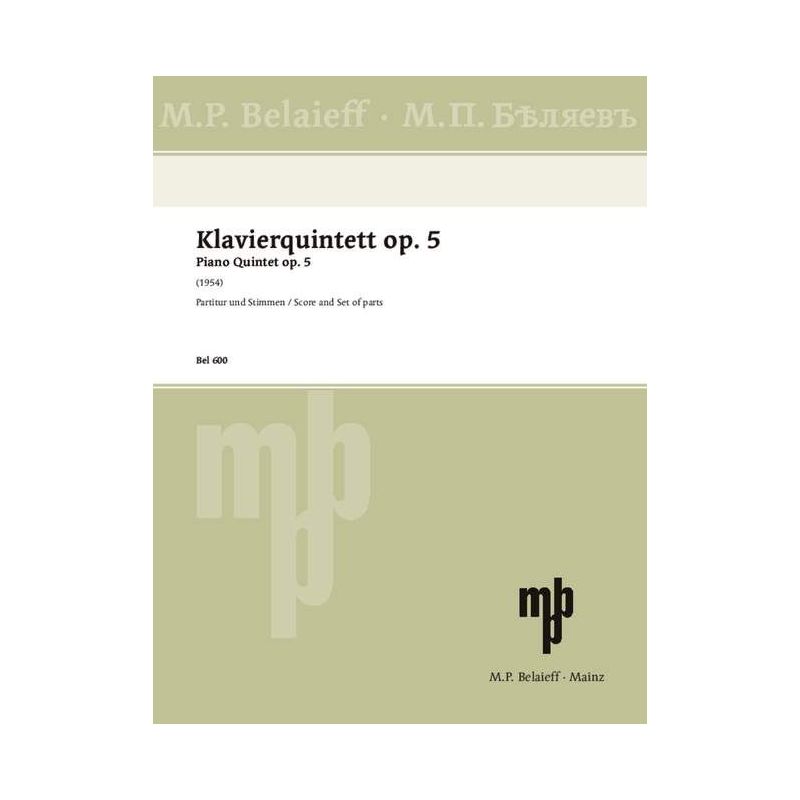 Volkonsky, André - Piano quintet op. 5