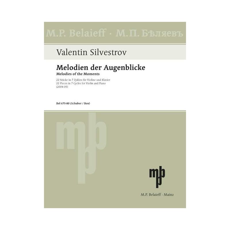 Silvestrov, Valentin - Melodies of the Moments - Cycle V