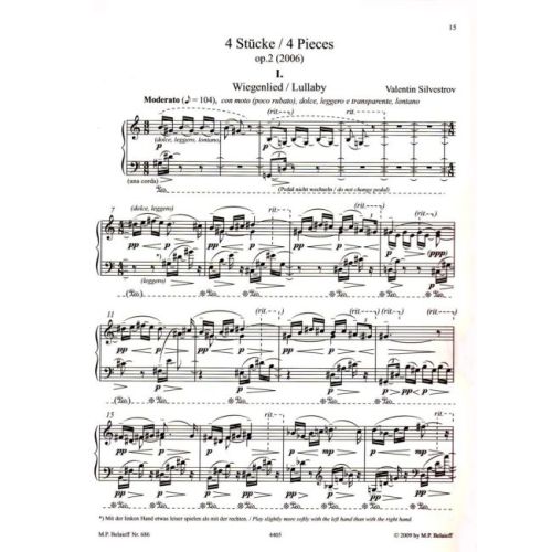 Silvestrov, Valentin - Bagatelles op. 1 - 5