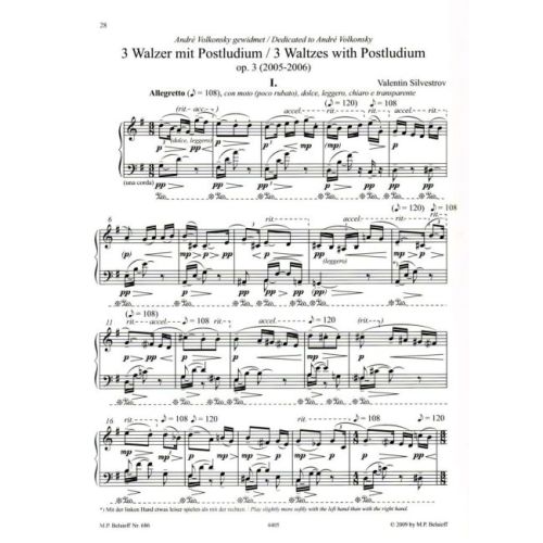 Silvestrov, Valentin - Bagatelles op. 1 - 5
