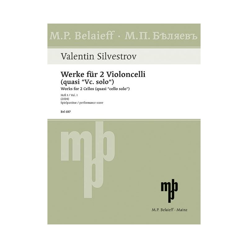 Silvestrov, Valentin - Works for 2 Cellos (quasi cello solo) Book 1