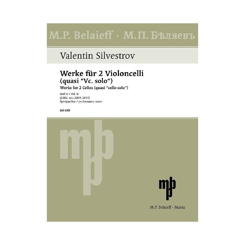 Silvestrov, Valentin - Works for 2 Cellos (quasi "cello solo") Book 2