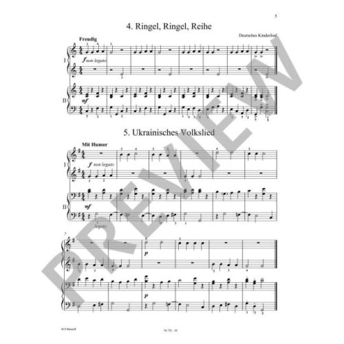 Easy Pieces for Piano for 4 Hands Vol. 1