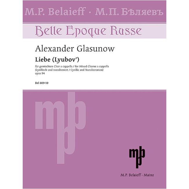 Glazunov, Alexander - Liebe op. 94