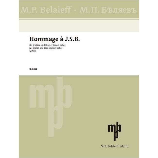 Silvestrov, Valentin - Hommage à J.S.B.