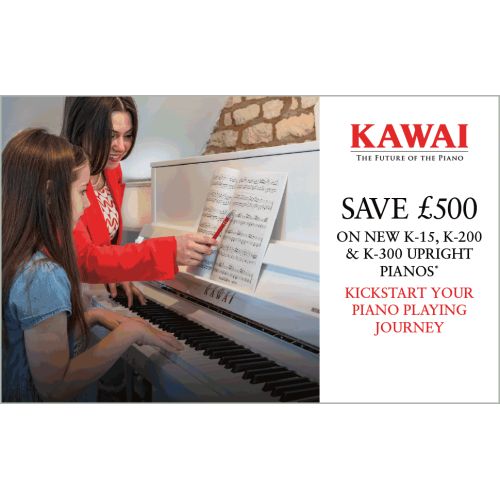 Kawai K300 ATX4 Upright Piano in Black Polyester