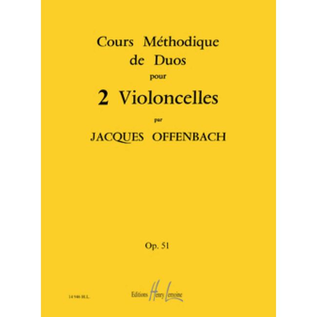 Offenbach, Jacques - Cours méthodique de duos pour 2 violoncelles Op.51