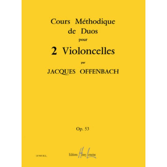Offenbach, Jacques - Cours méthodique de duos pour 2 violoncelles Op.53