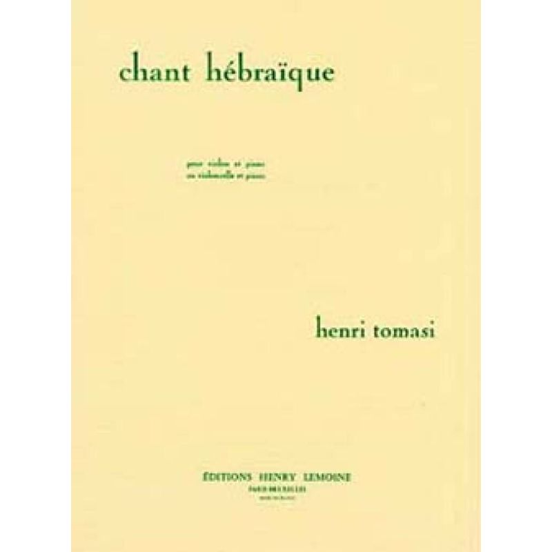 Tomasi, Henri - Chant hébraique