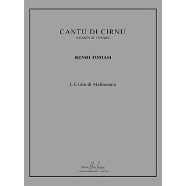 Tomasi, Henri - Cantu di Malincunia