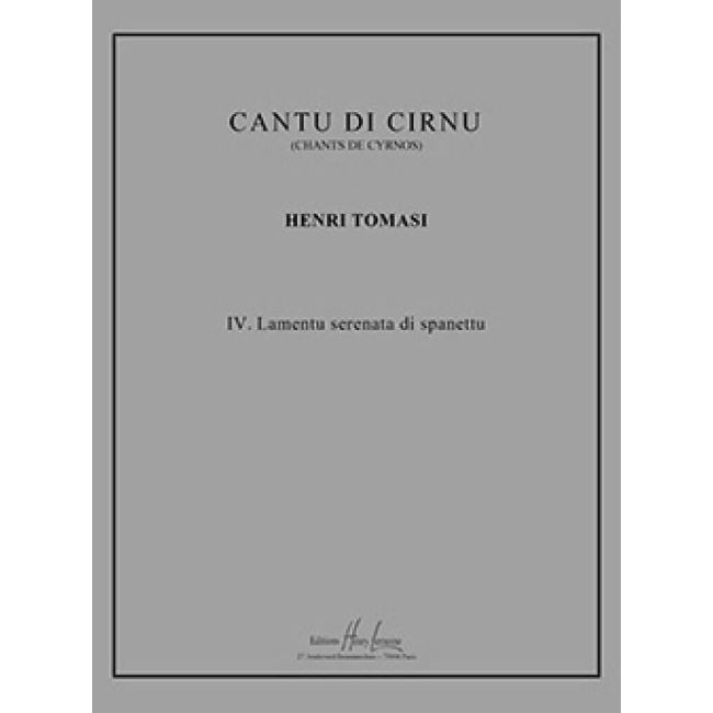 Tomasi, Henri - Lamentu serenata di spanettu