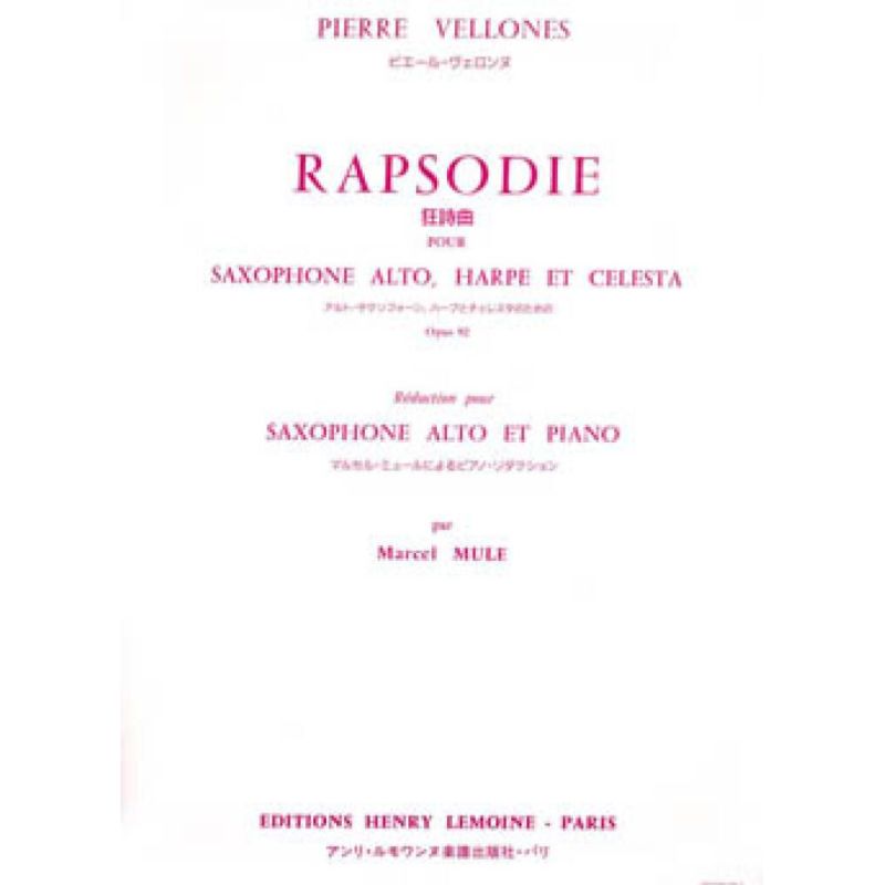 Vellones, Pierre - Rapsodie Op.92