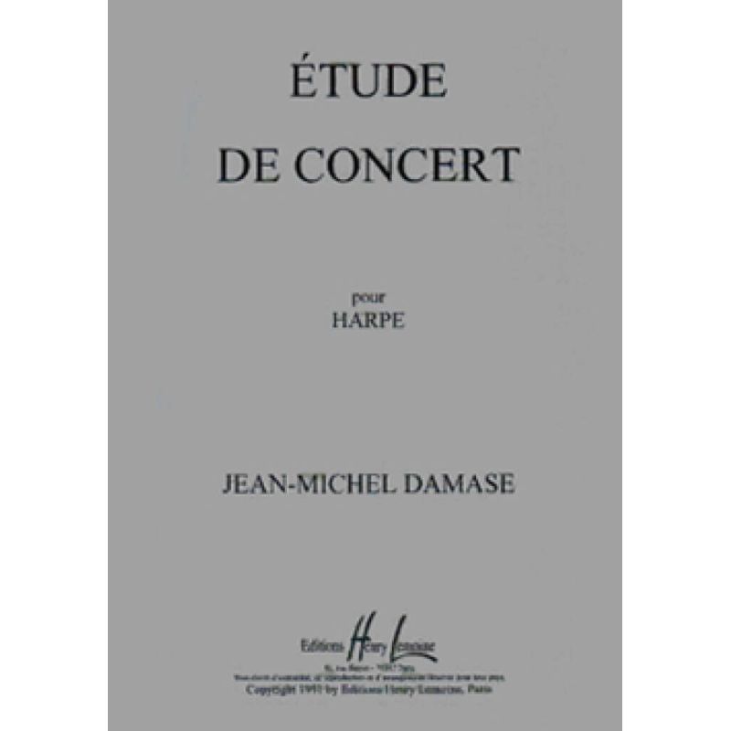 Damase, Jean-Michel - Etude de concert Op.14