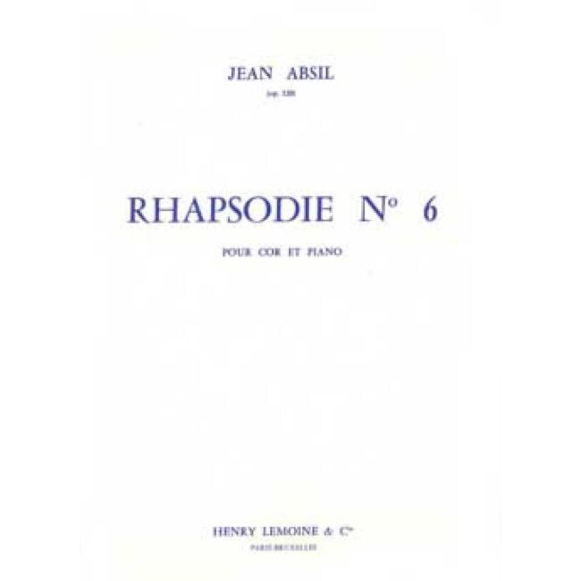 Absil, Jean - Rhapsodie n°6 Op.120